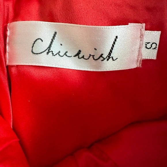 Chicwish Eyelet Dress - Red - Size S - Picture 3 of 3